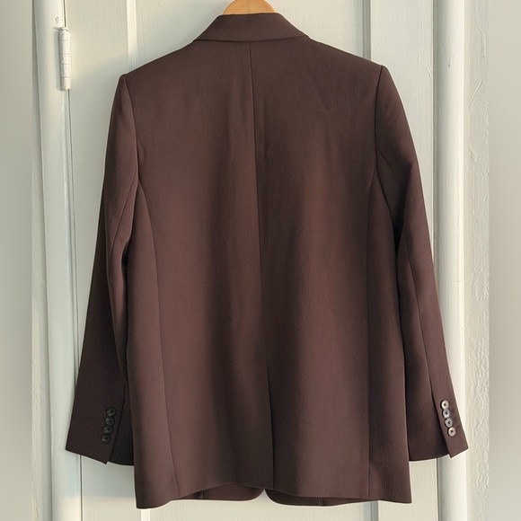 Aritzia Generation Blazer - Crepette in Rich Mocha Brown Sz 6 - Picture 4 of 4